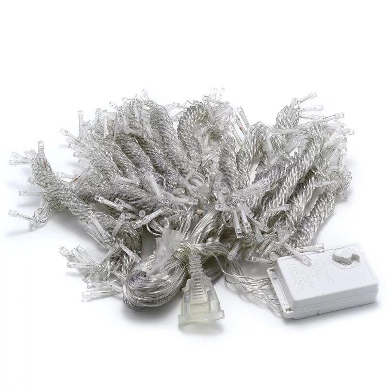Светодиодная гирлянда штора водопад синяя 3x2 м 240 диодов Xmas LED B-3,  гирлянда штора водопад синяя 3 на 2 м
