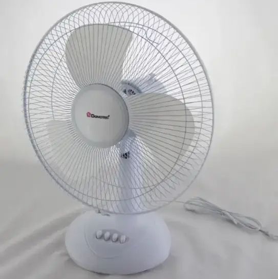 Вентилятор настольный универсальный компактный DOMOTEC MS-1626 White, с автоповоротом,3 скоростных режима, бесшумный портативный мощный электровентилятор 40 Вт